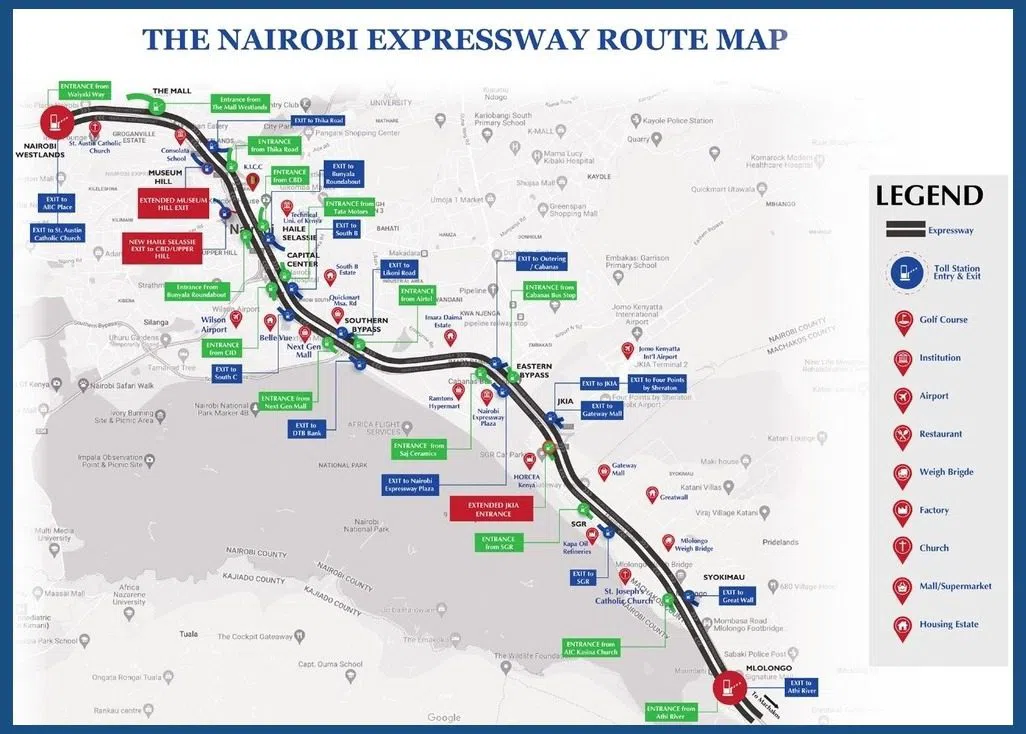 Nairobi Expressway (Moja Expressway), Nairobi